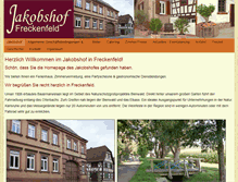 Tablet Screenshot of jakobshof-freckenfeld.de